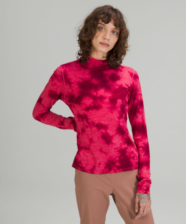 lululemon lab Wool-Blend Tie Dye Long Sleeve Shirt Online Only