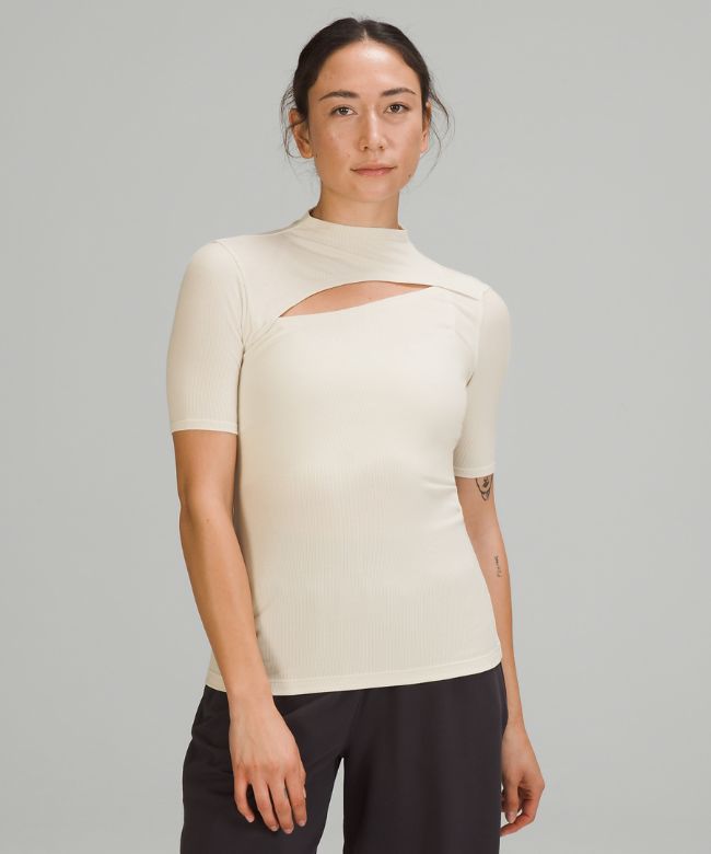 LA Tight-to-Body Keyhole T-Shirt