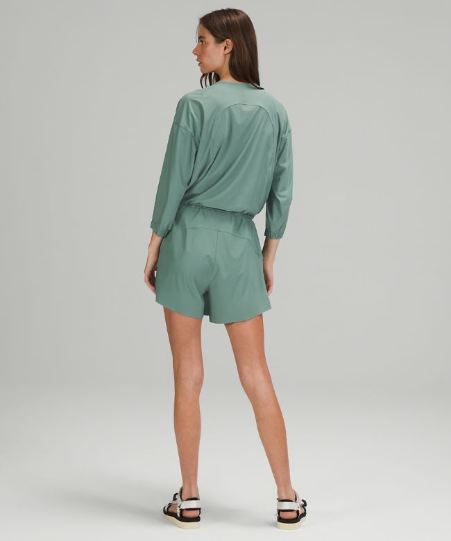 High Neck UVP Zippered Romper