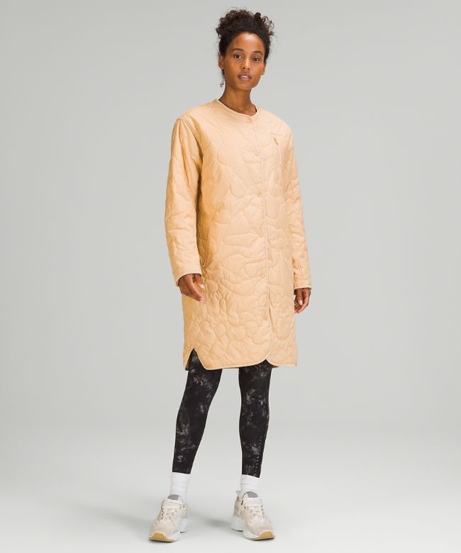 Insulated Quilted Long Bomber