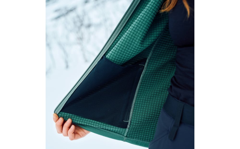 Abisko Grid Fleece Hoodie W