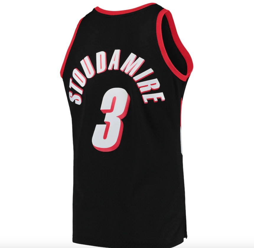 Men's Damon Stoudamire Portland Trail Blazers Mitchell & Ness Hardwood Classics Swingman Jersey - Black