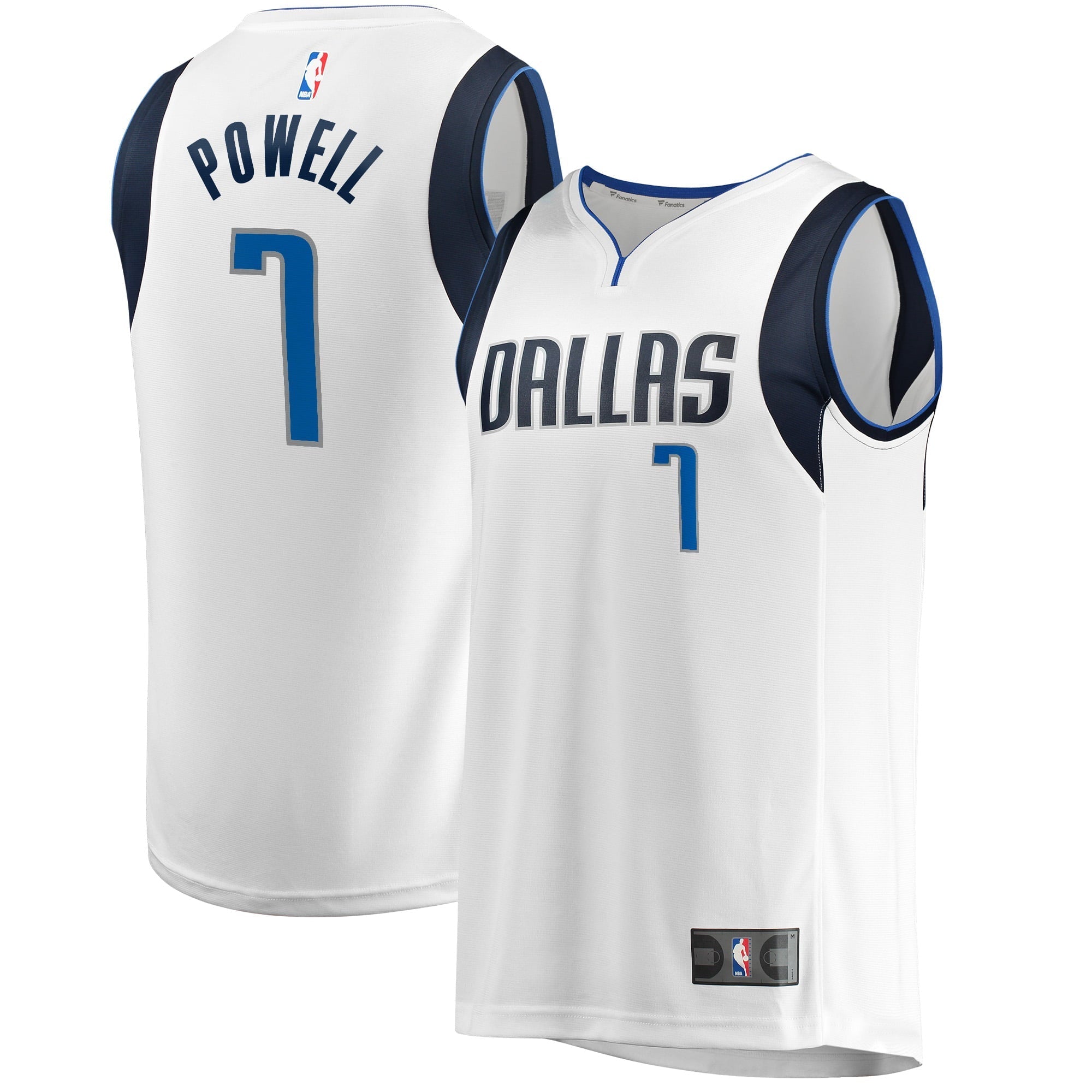 Men's Fanatics Branded White Dallas Mavericks Fast Break Player Jersey - Icon Edition