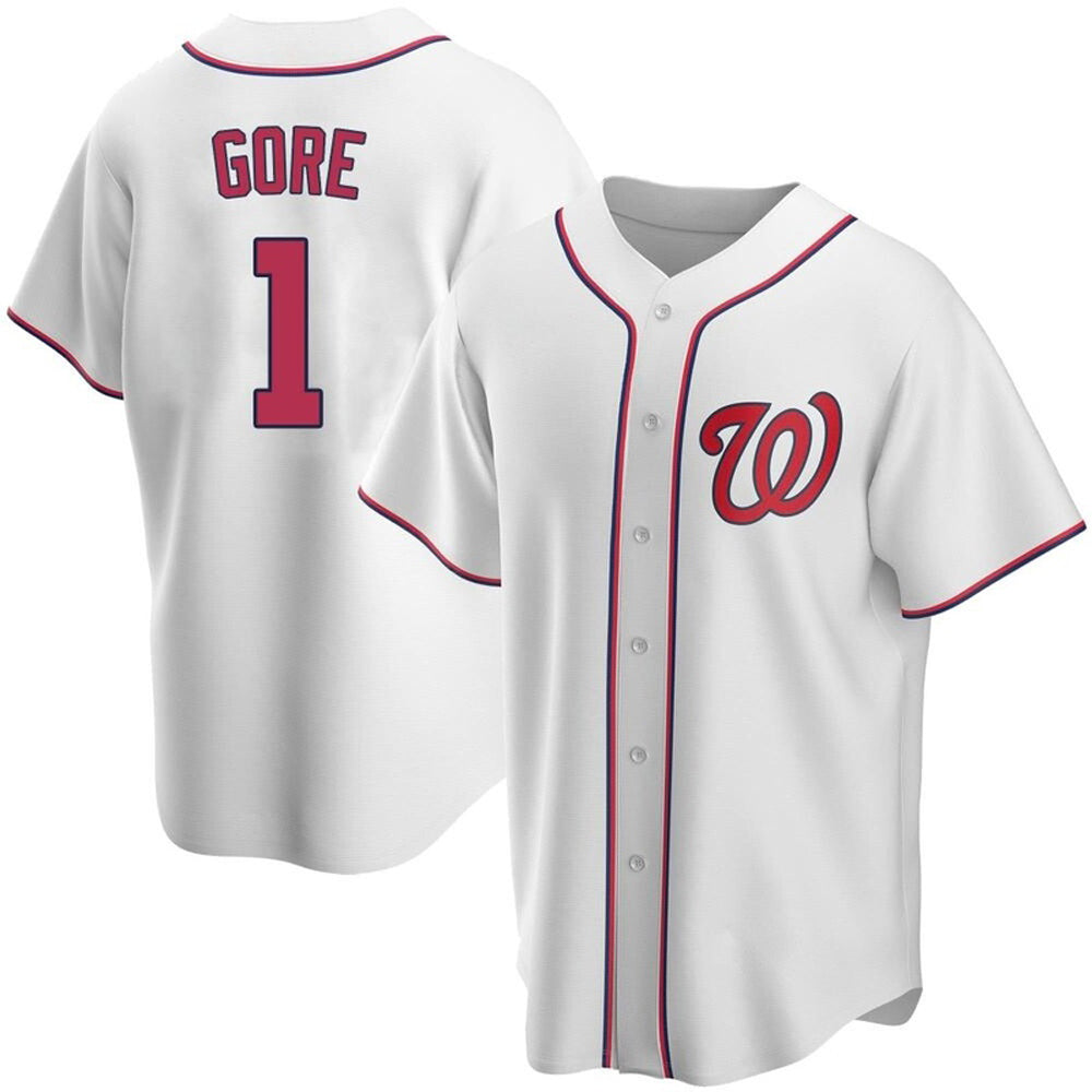Men's Washington Nationals MacKenzie Gore Cool Base Replica Home Jersey - White