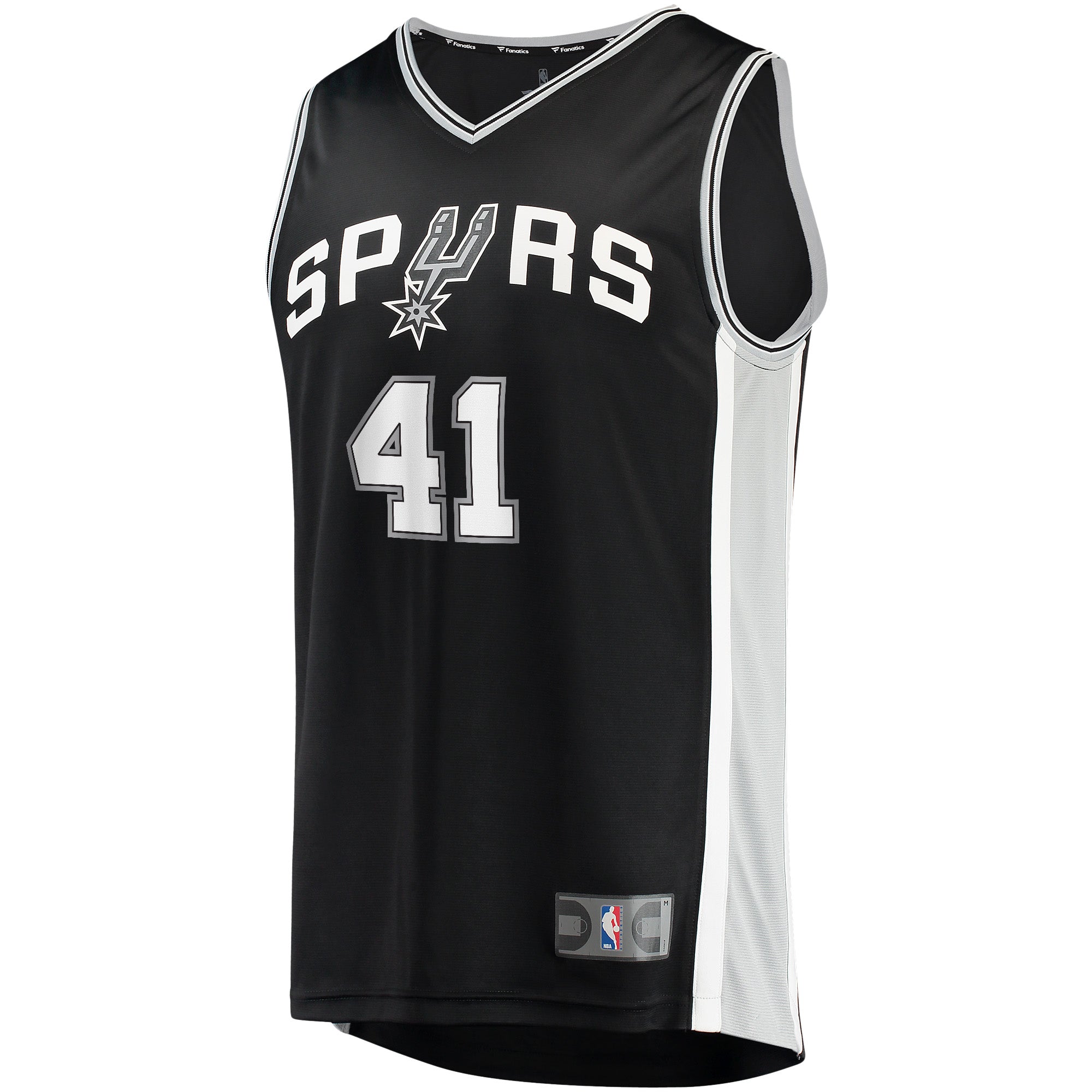 Men's Fanatics Branded Gorgui Dieng Black San Antonio Spurs Fast Break Player Jersey - Icon Edition