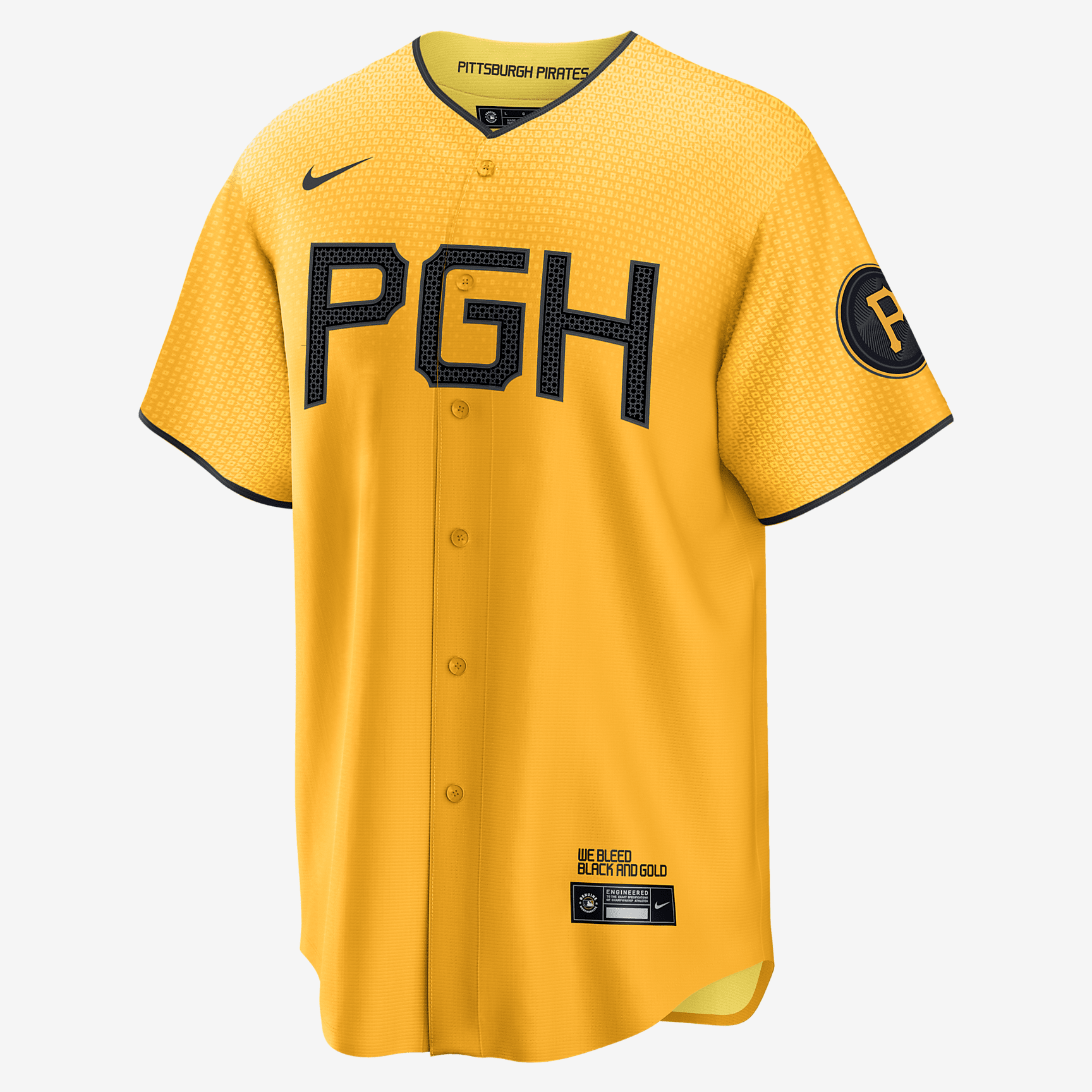 MLB Pittsburgh Pirates City Connect Men's Replica Baseball Jersey - Sundown/Black