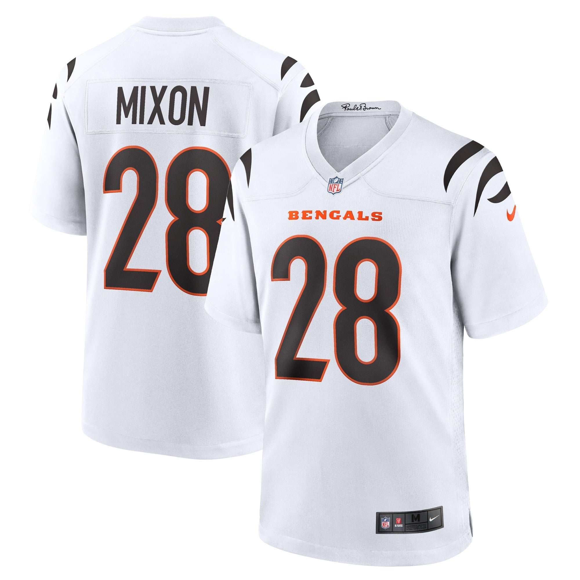 Men's Nike Joe Mixon White Cincinnati Bengals Away Game Player Jersey