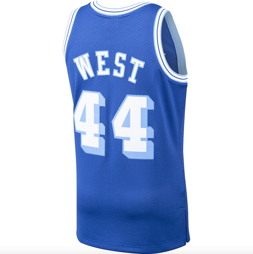 Men's Los Angeles Lakers Jerry West Mitchell & Ness Royal Hardwood Classics 1960-61 Swingman Jersey