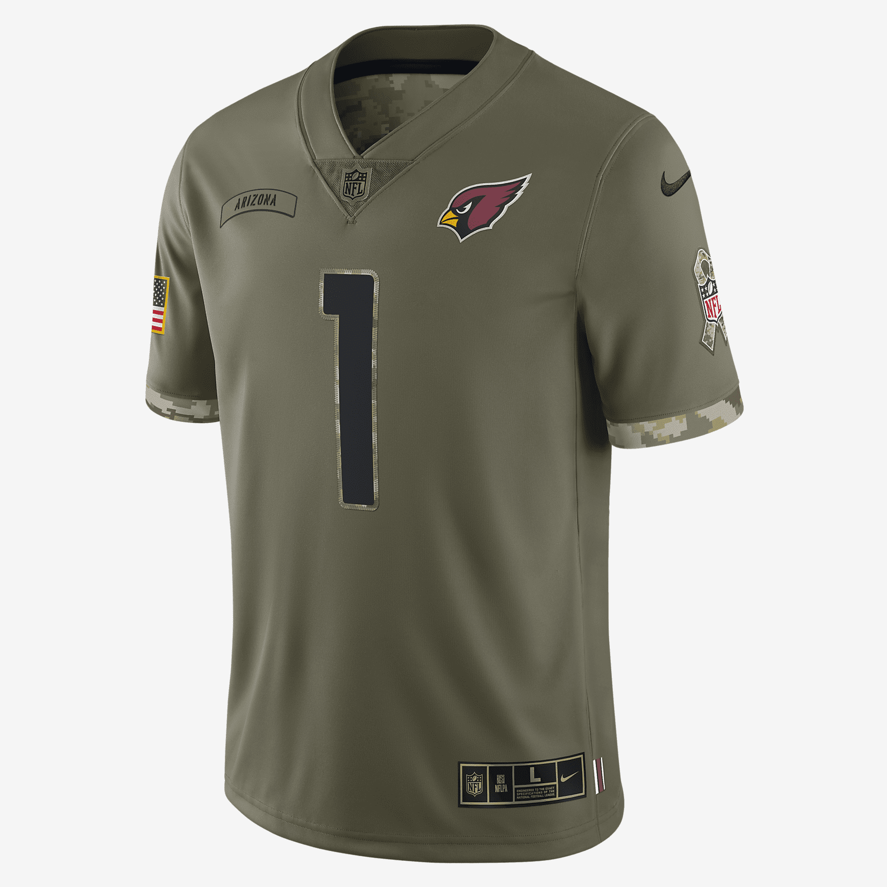 NFL Arizona Cardinals Salute to Service (Kyler Murray) Men's Limited Football Jersey - Olive