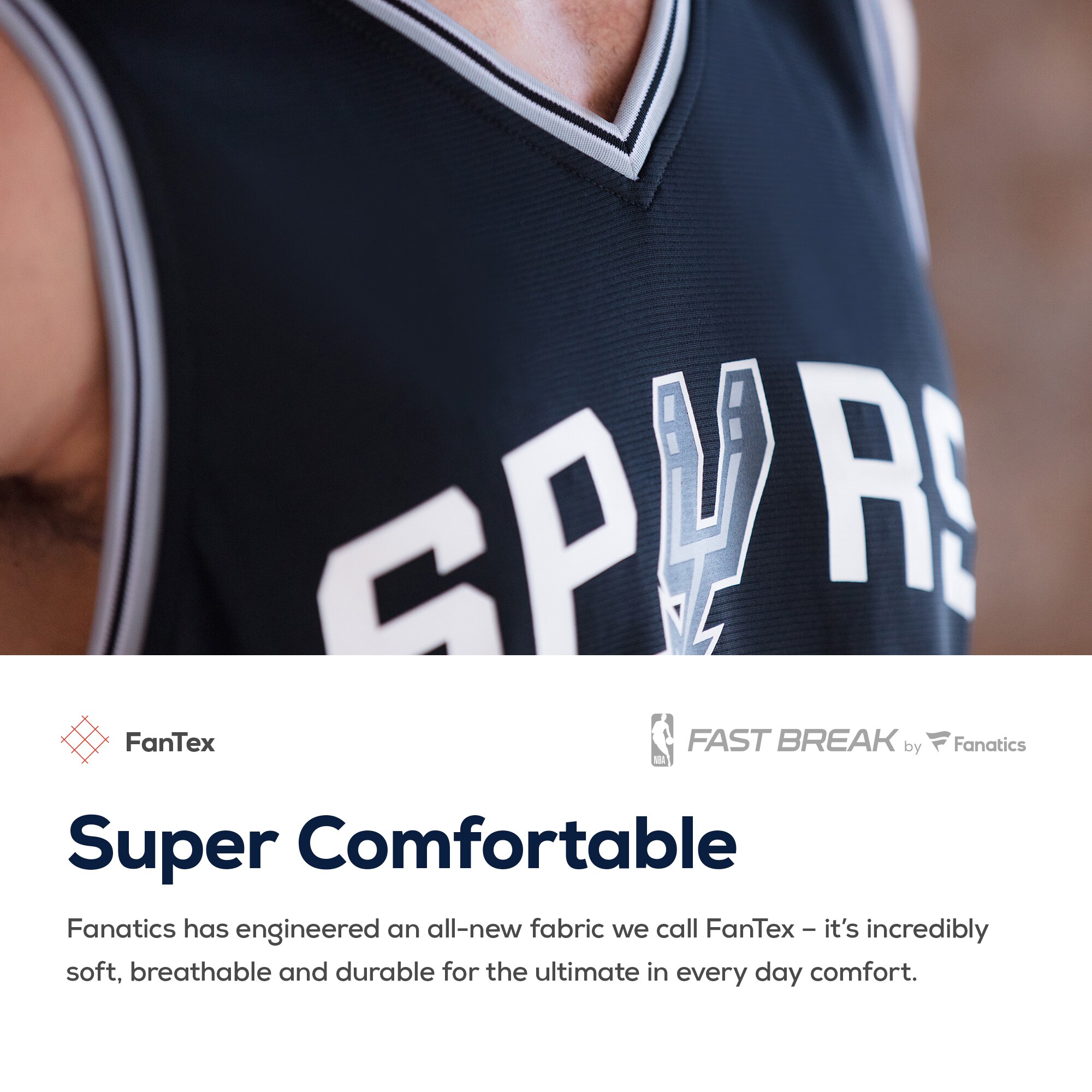 San Antonio Spurs Fanatics Branded Youth Fast Break Custom Replica Jersey Black - Icon Edition