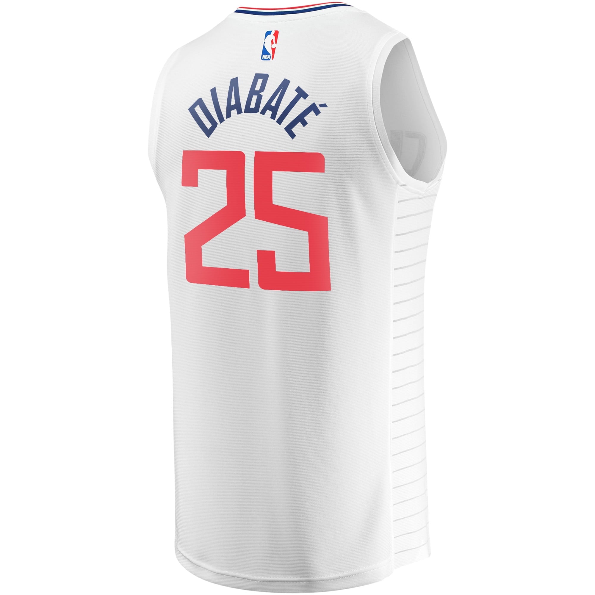 Youth Fanatics Branded Moussa Diabat- White LA Clippers Fast Break Player Jersey - Association Edition