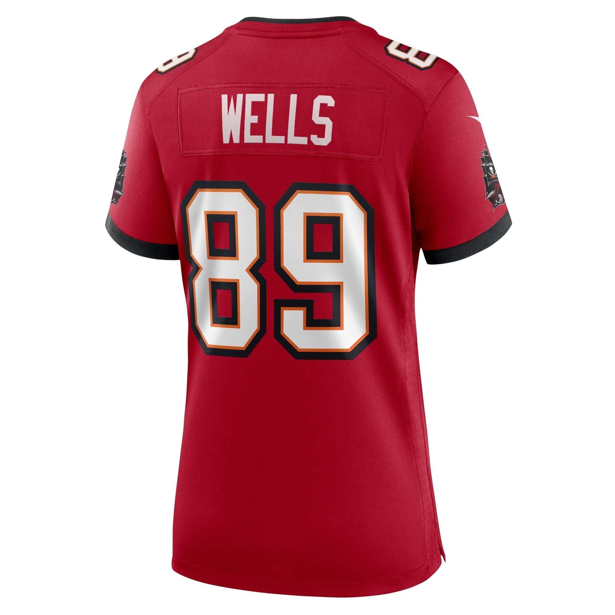 Women's Nike David Wells Red Tampa Bay Buccaneers Home Game Player Jersey