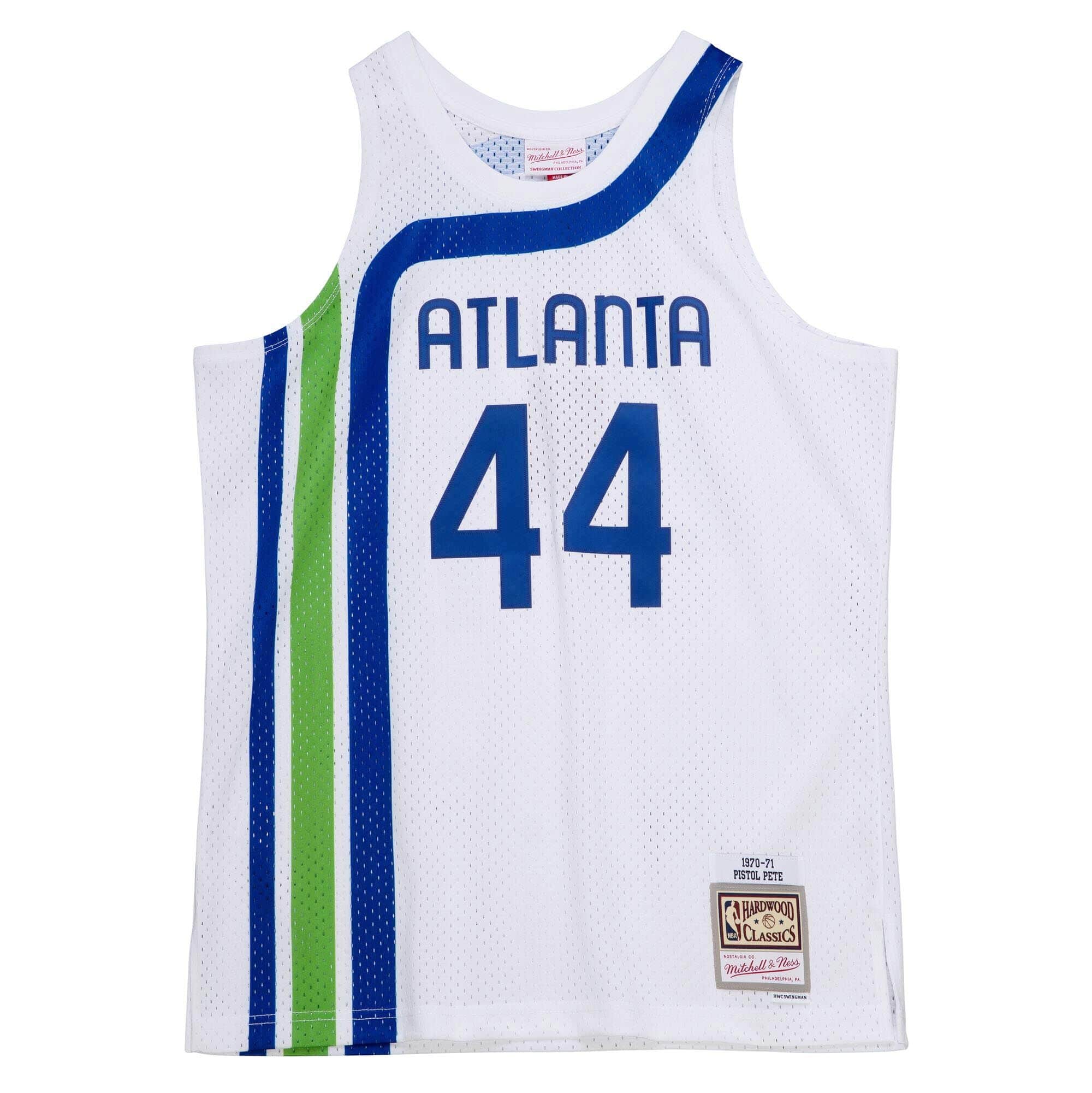 White Swingman Pete Maravich Atlanta Hawks 1970-71 Jersey