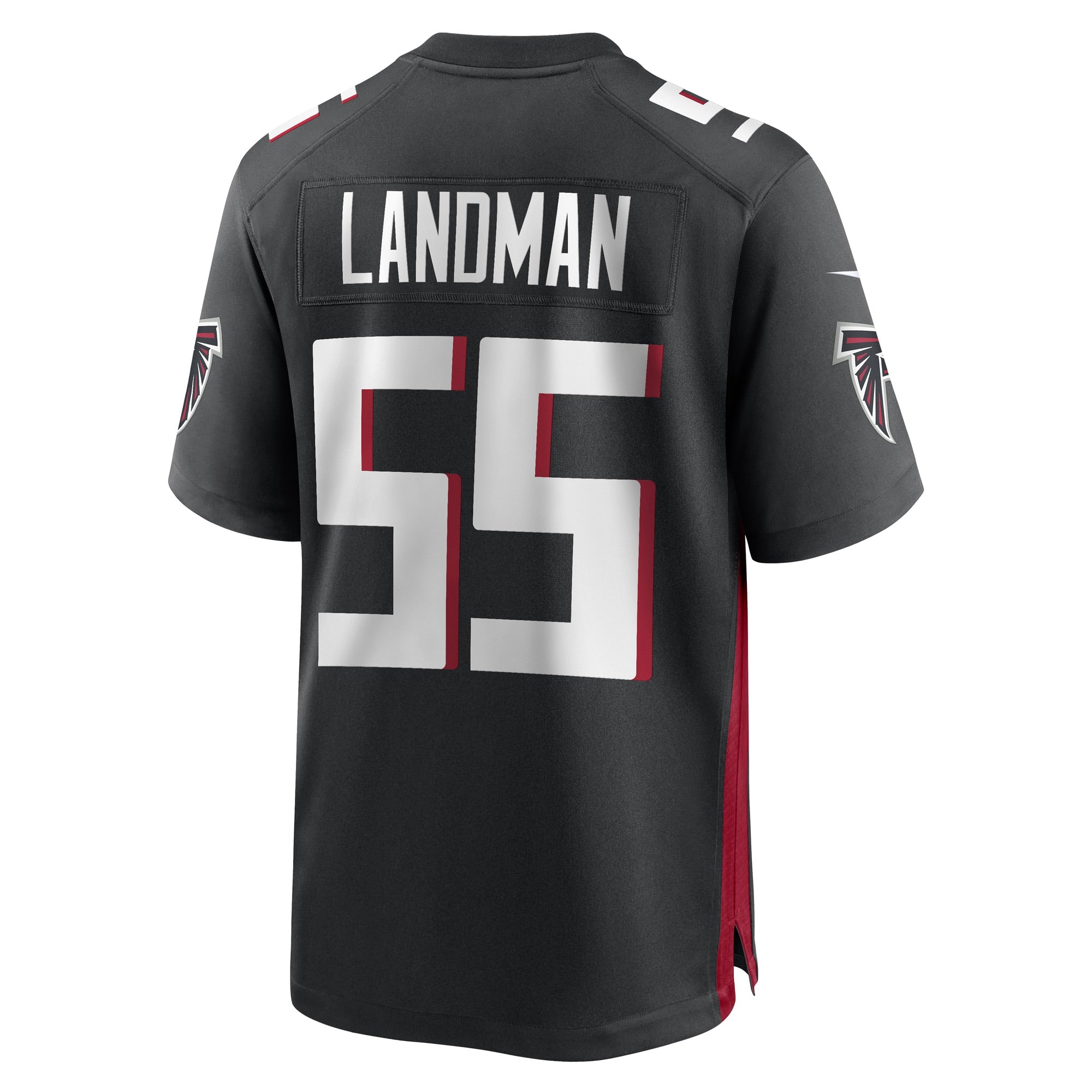 Men's Nike Black Nate Landman Atlanta Falcons Game Player Jersey