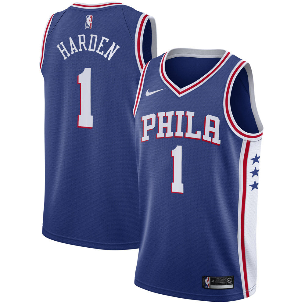 Men's Philadelphia 76ers James Harden Jersey Icon Edition - Royal Blue
