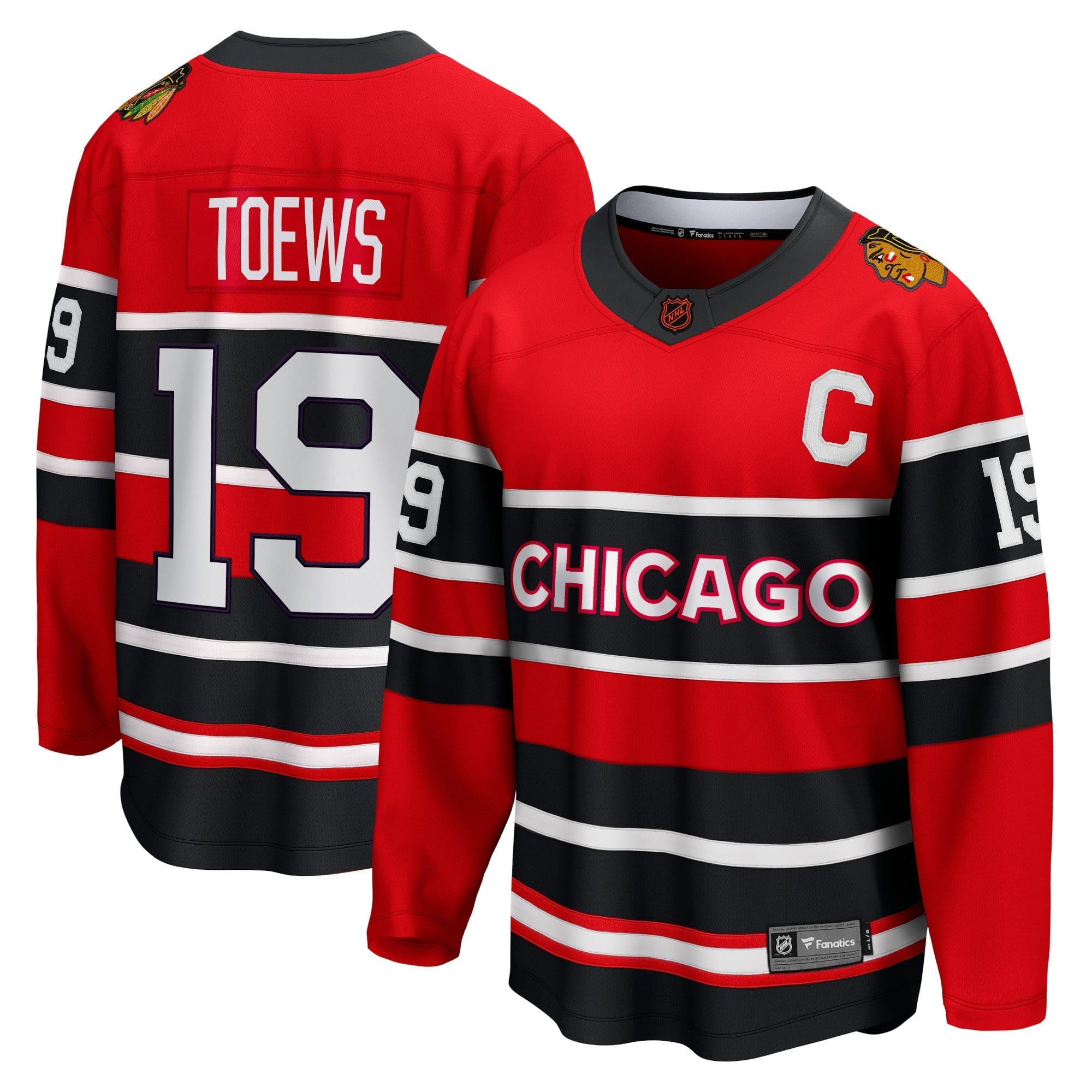 Men's Fanatics Branded Jonathan Toews Red Chicago Blackhawks Special Edition 2.0 Breakaway Player Jersey