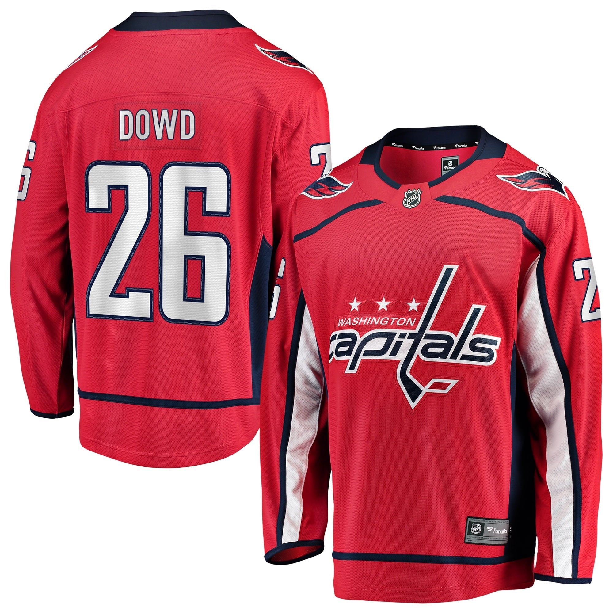 Men's Fanatics Branded Nic Dowd Washington Capitals Red Home Breakaway Player Jersey