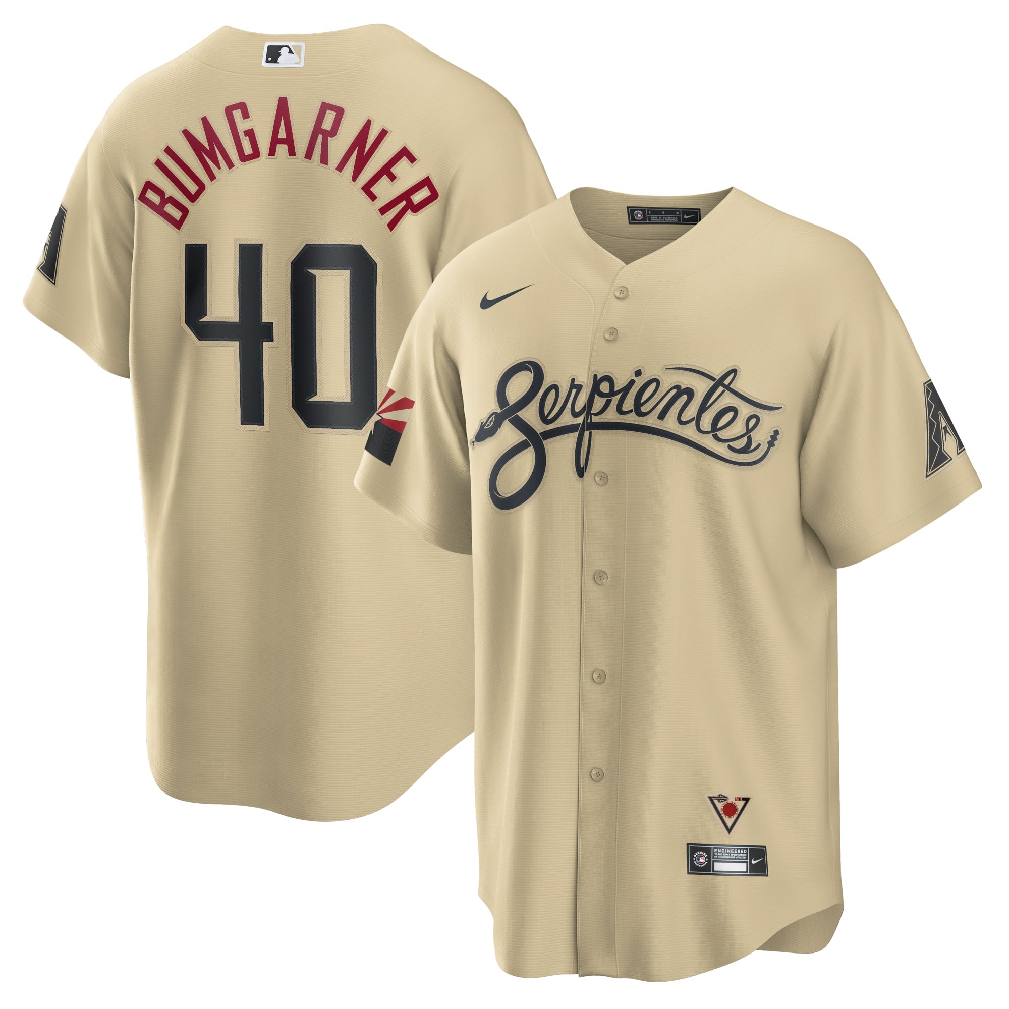 Men's Nike Madison Bumgarner Sand Arizona Diamondbacks City Connect Replica Player Jersey