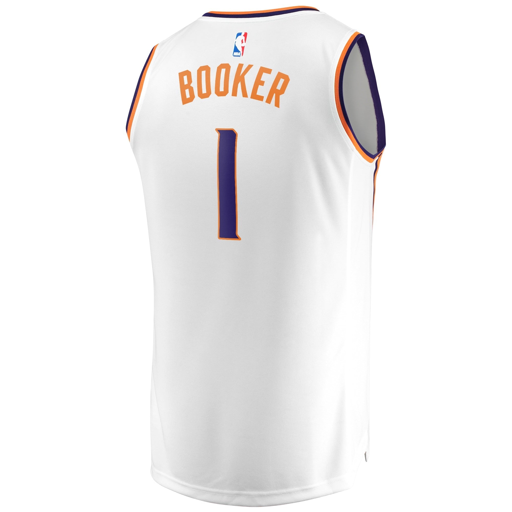 Men's Fanatics Branded Devin Booker White Phoenix Suns 2020/21 Fast Break Replica Player Jersey - Association Edition