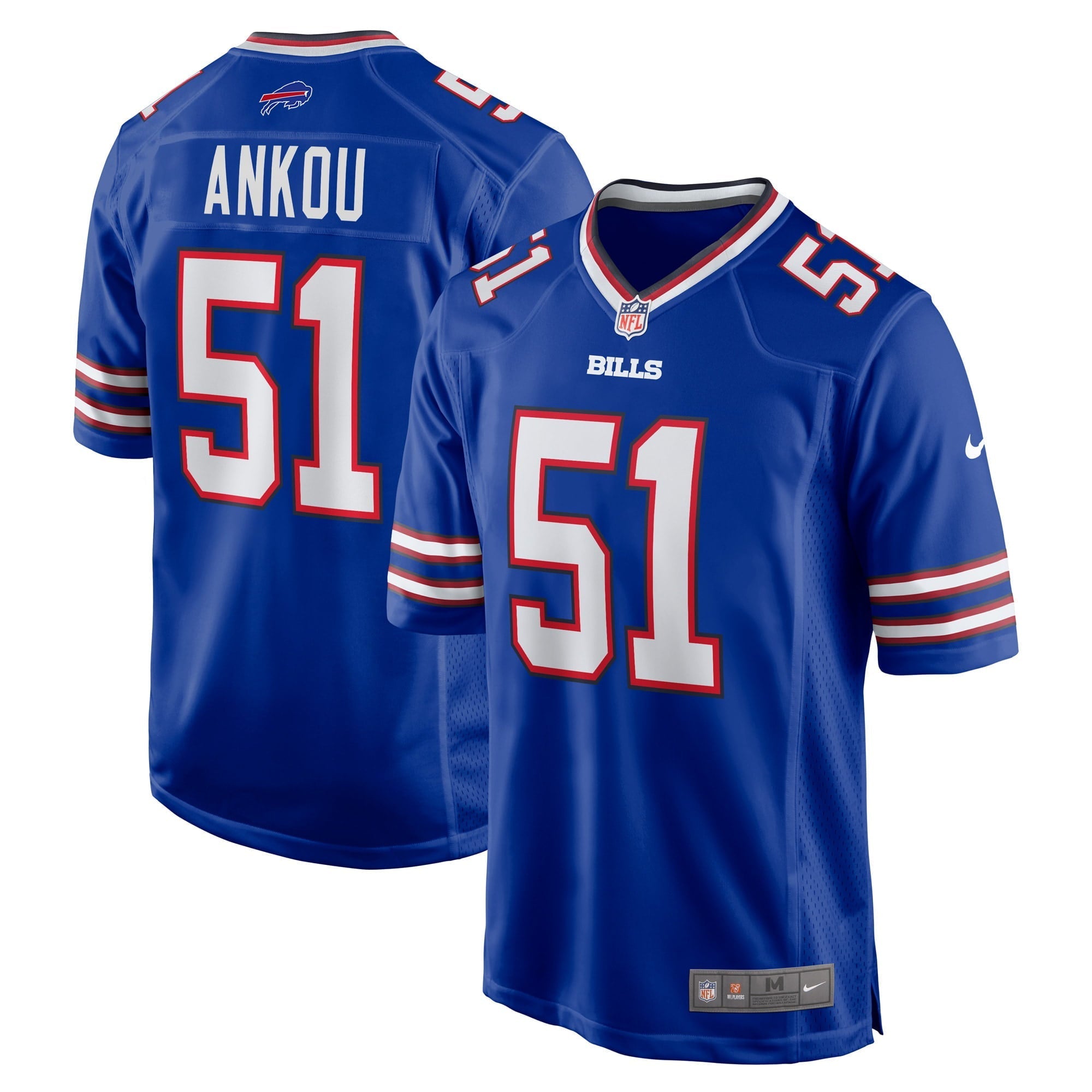 Men's Nike Eli Ankou Royal Buffalo Bills Home Game Player Jersey