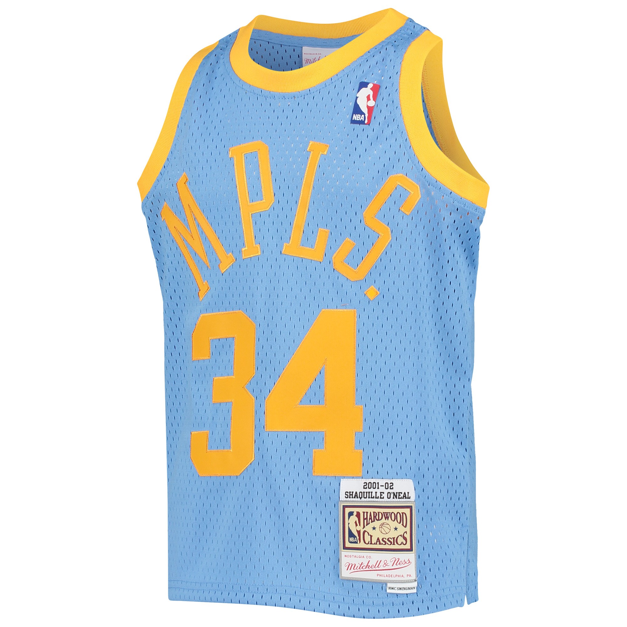 Shaquille O'Neal Los Angeles Lakers Mitchell & Ness Youth 2001/02 Hardwood Classics Swingman Jersey - Powder Blue