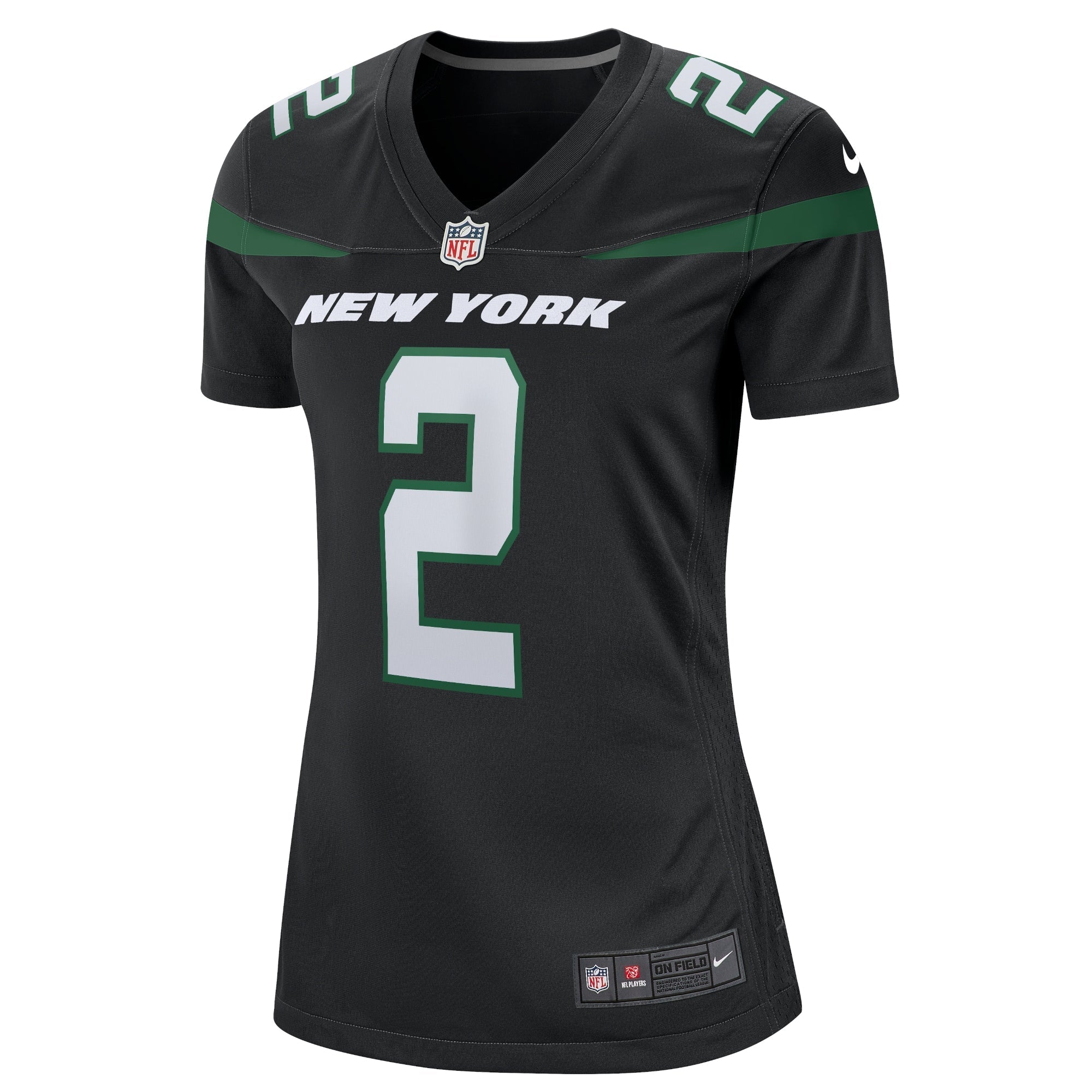 Women's Nike Zach Wilson Black New York Jets Alternate 2021 NFL Draft First Round Pick Game Jersey