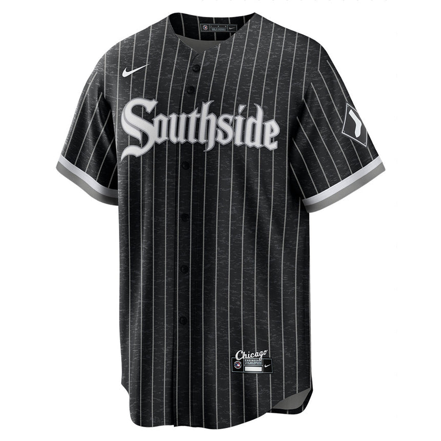 Men's Oscar Colas Chicago White Sox Black City Connect Replica Jersey