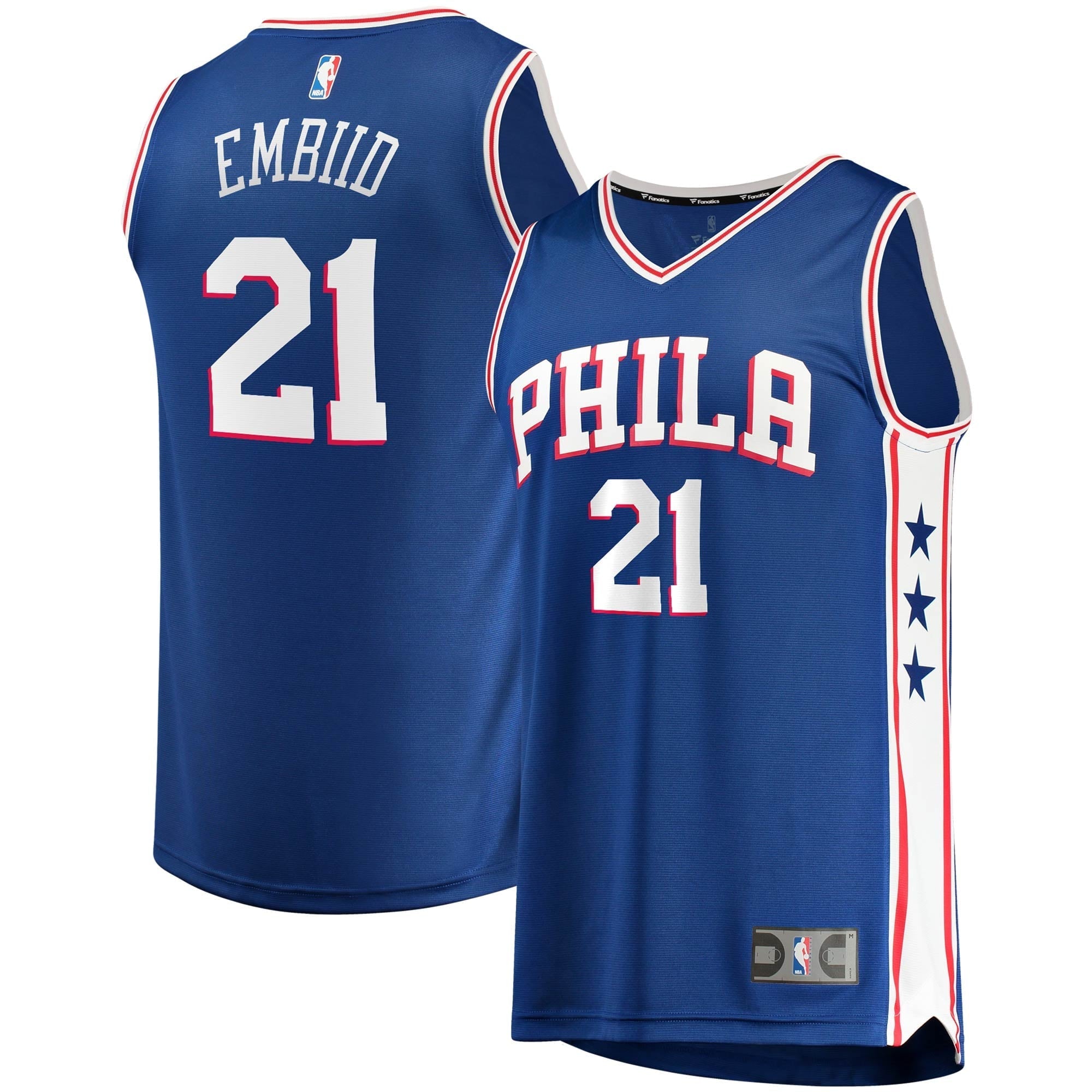 Youth Fanatics Branded Joel Embiid Royal Philadelphia 76ers 2019/20 Fast Break Replica Jersey - Icon Edition