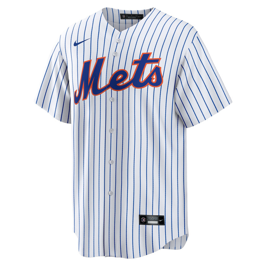 Men's New York Mets White Home Blank Replica Jersey