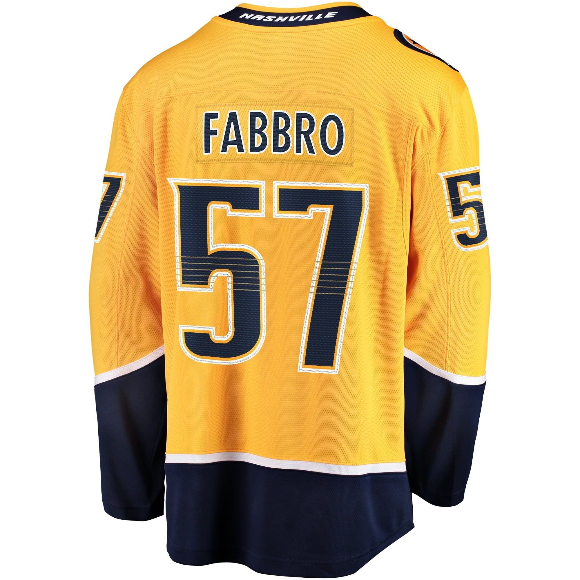 Men's Fanatics Branded Dante Fabbro Gold Nashville Predators Replica Player Jersey
