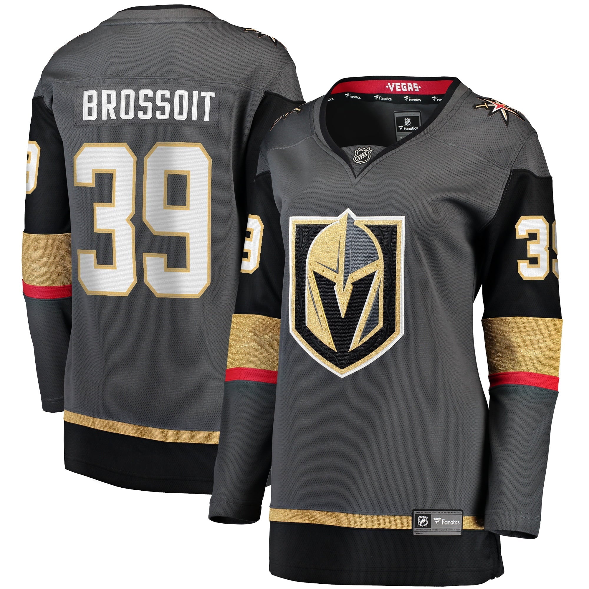 Women's Fanatics Branded Laurent Brossoit Gray Vegas Golden Knights Home Breakaway Player Jersey