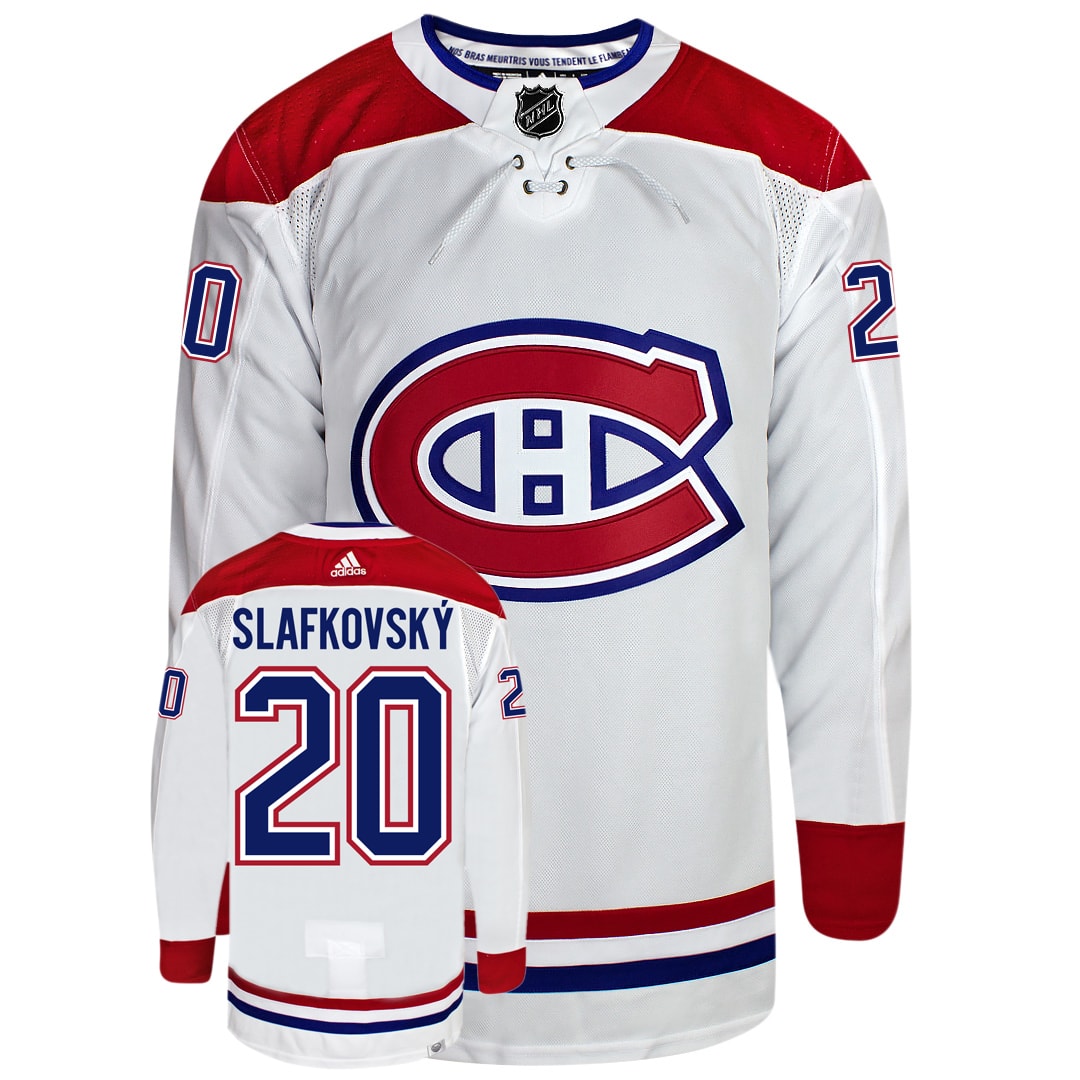 Juraj Slafkovský Montreal Canadiens Adidas Primegreen Authentic NHL Hockey Jersey