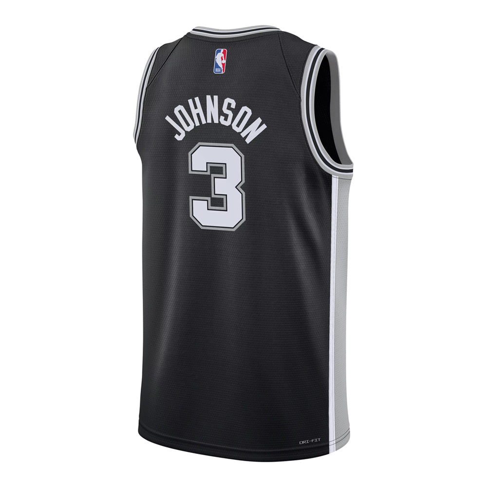 Men's San Antonio Spurs Keldon Johnson Icon Edition Jersey - Black