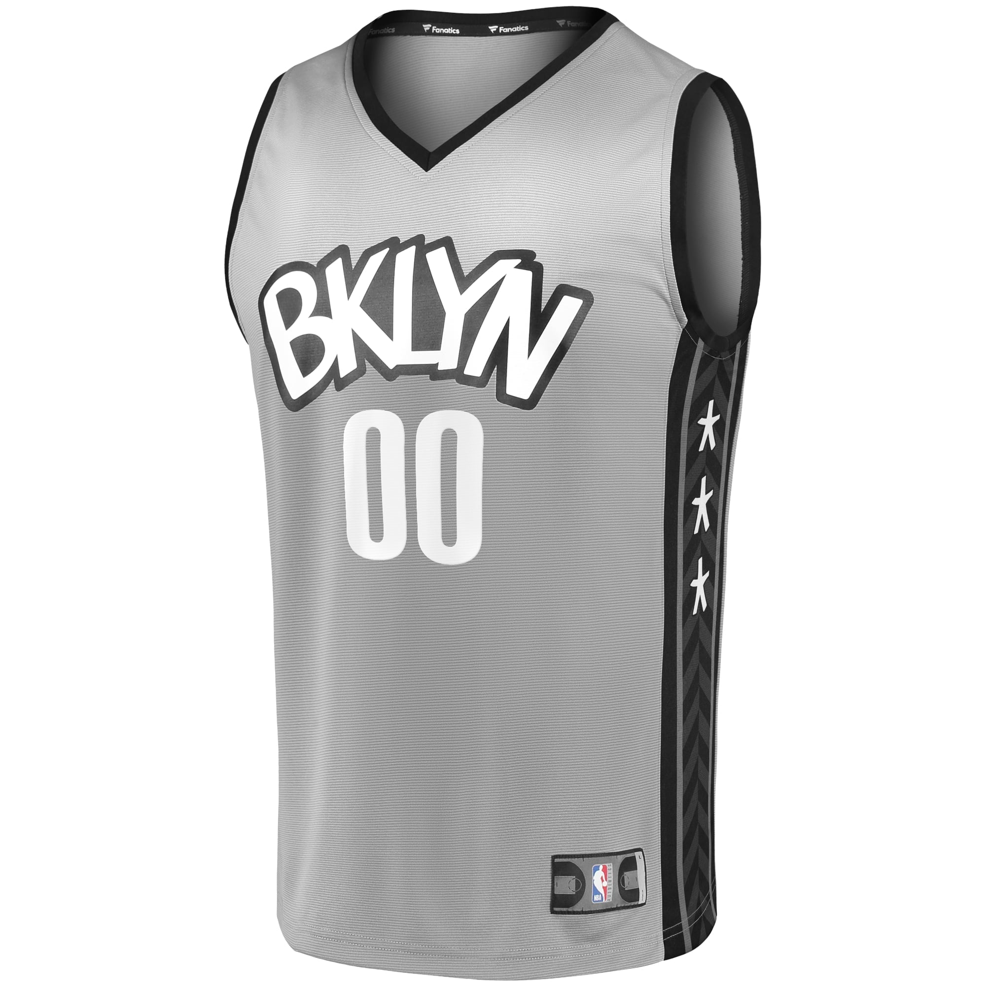 Youth Fanatics Branded Gray Brooklyn Nets Custom Fast Break Replica Jersey - Statement Edition
