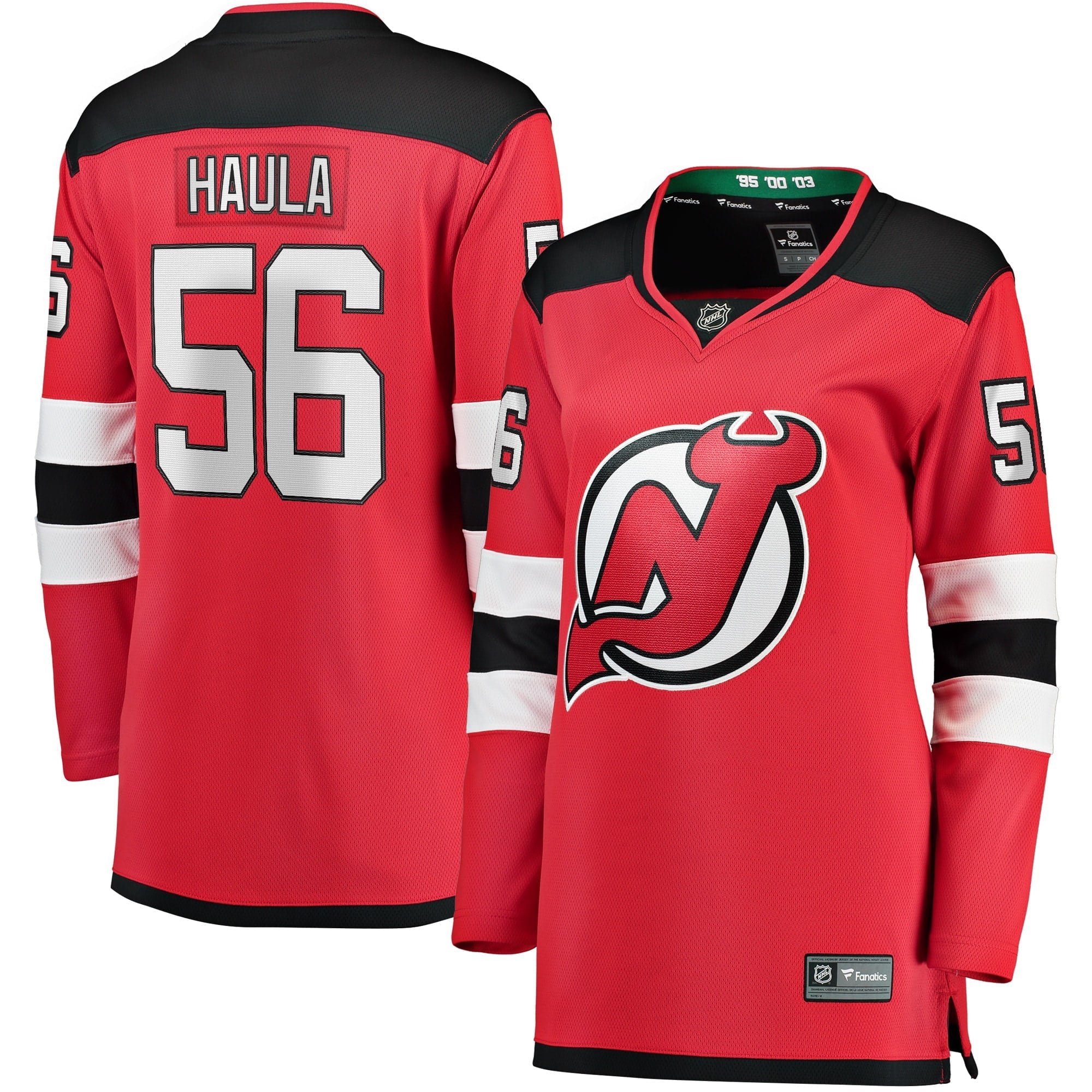 Women's Fanatics Branded Erik Haula Red New Jersey Devils Home Breakaway Player Jersey