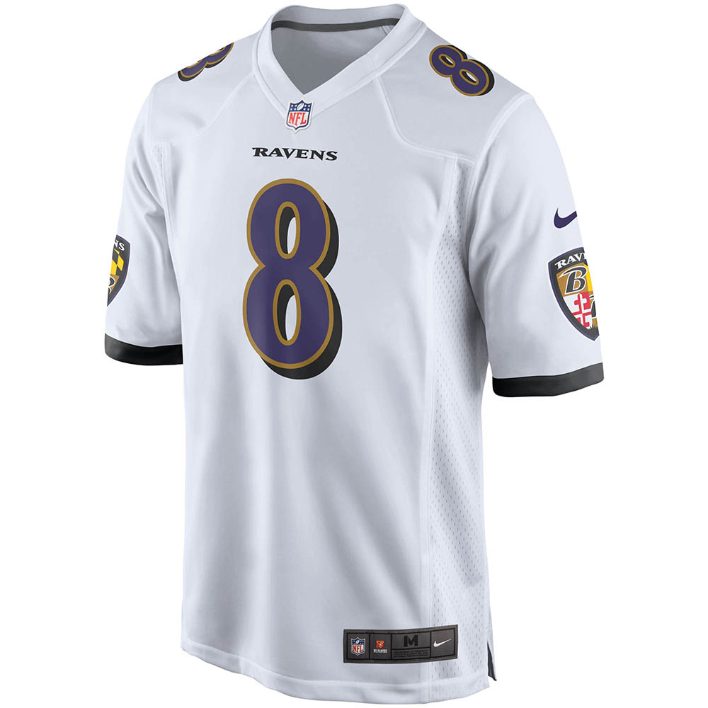 Men's Baltimore Ravens Lamar Jackson Player Game Jersey White
