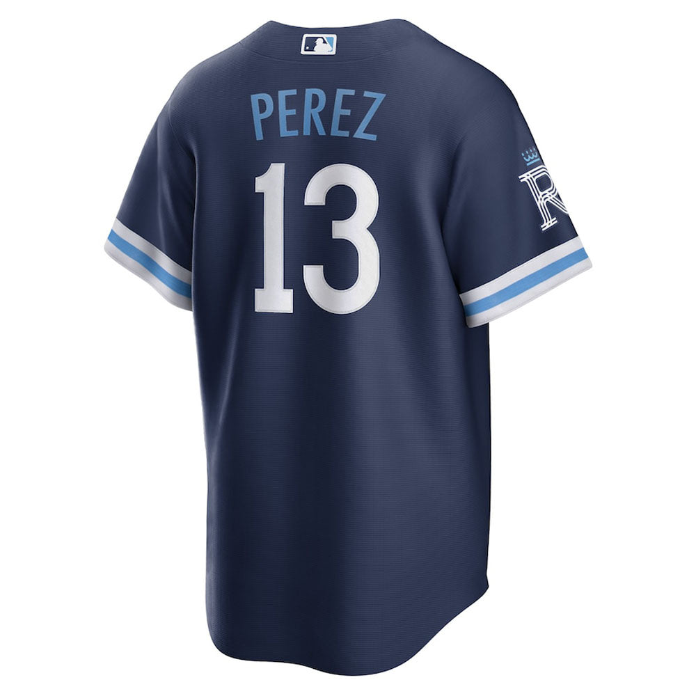 Men's Kansas City Royals Salvador Perez City Connect Replica Jersey - Navy