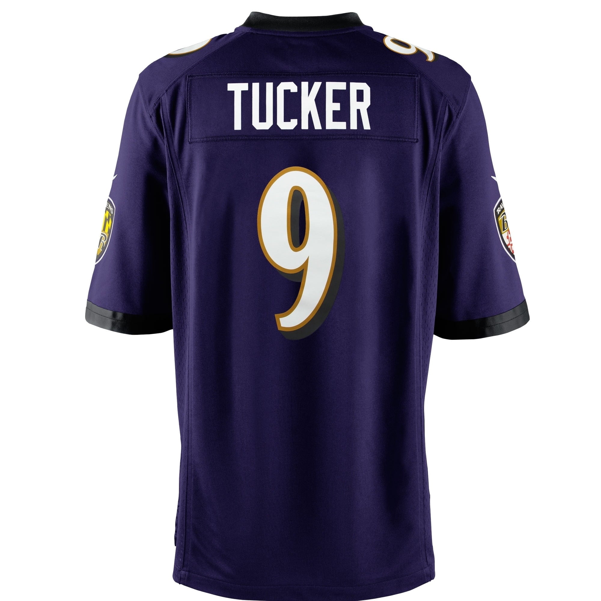 Youth Nike Justin Tucker Purple Baltimore Ravens Game Jersey