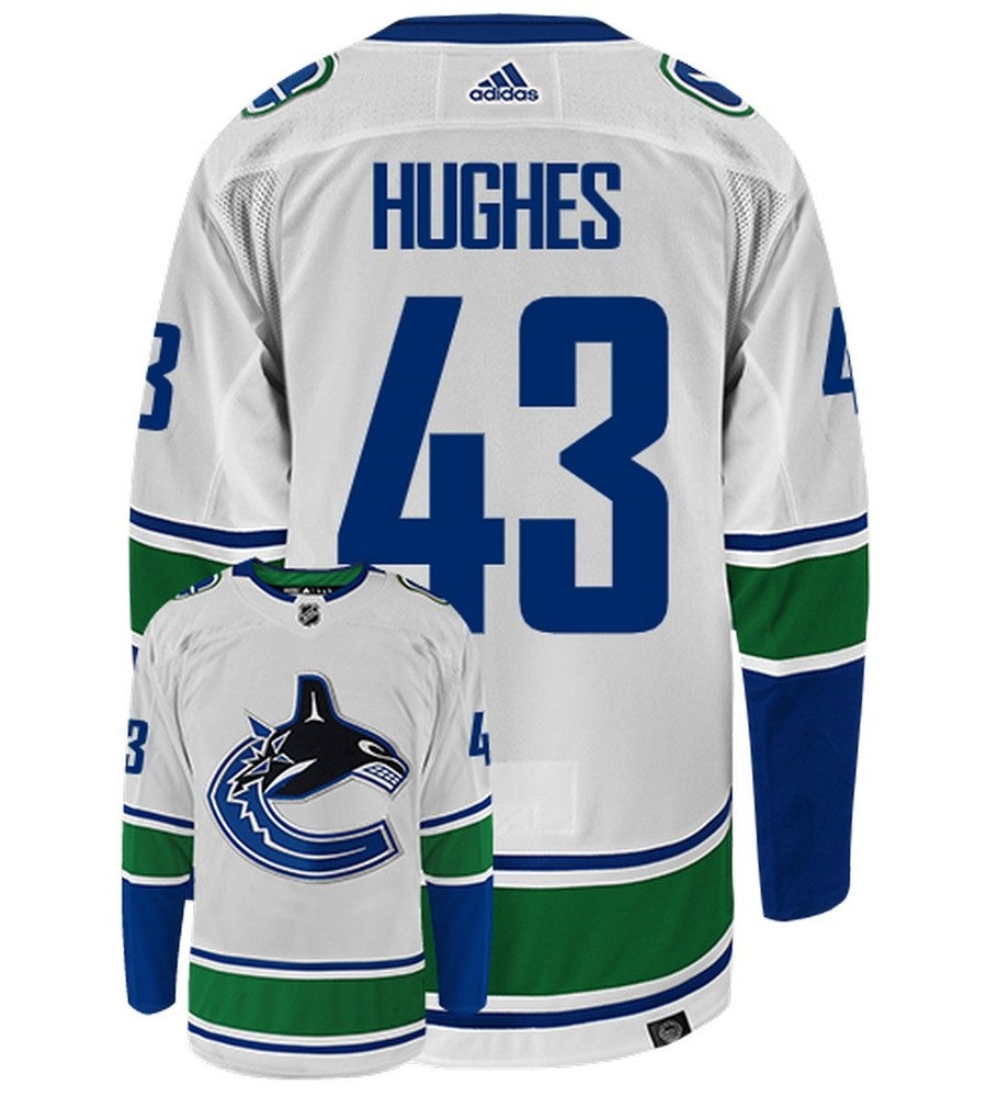 Quinn Hughes Vancouver Canucks Adidas Primegreen Authentic NHL Hockey Jersey
