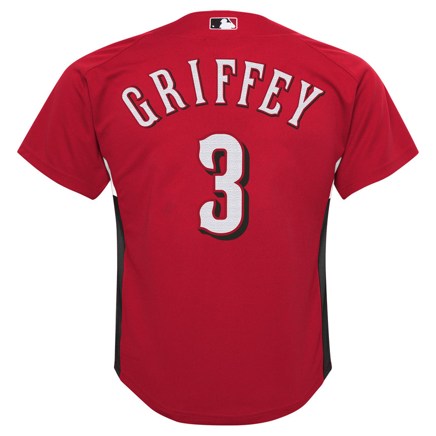 Youth Cincinnati Reds Ken Griffey Jr. Mitchell & Ness Red 2007 Cooperstown Collection Batting Practice Jersey