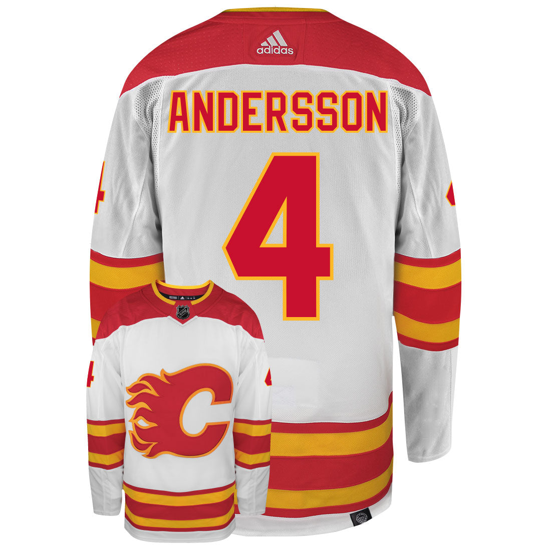 Rasmus Andersson Calgary Flames Adidas Primegreen Authentic NHL Hockey Jersey