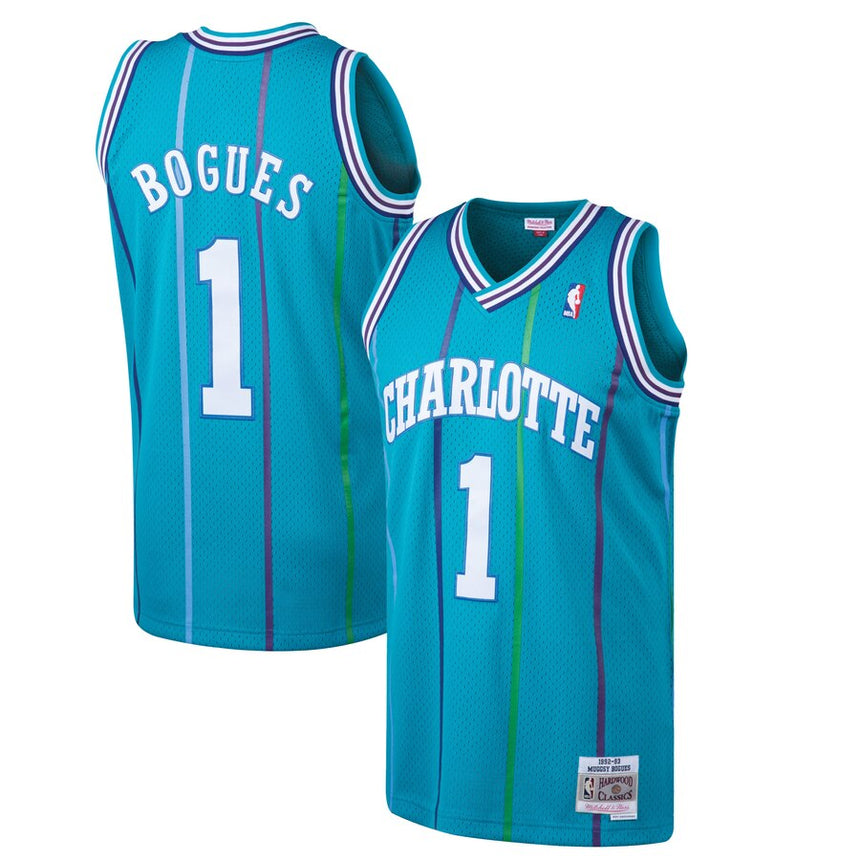 Men's Muggsy Bogues Charlotte Hornets 1992-93 Swingman Replica Jersey By Mitchell & Ness