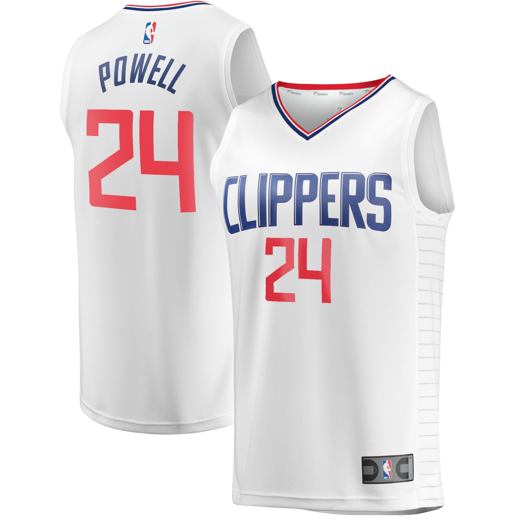 Men's Fanatics Branded Norman Powell White LA Clippers Fast Break Player Jersey - Association Edition