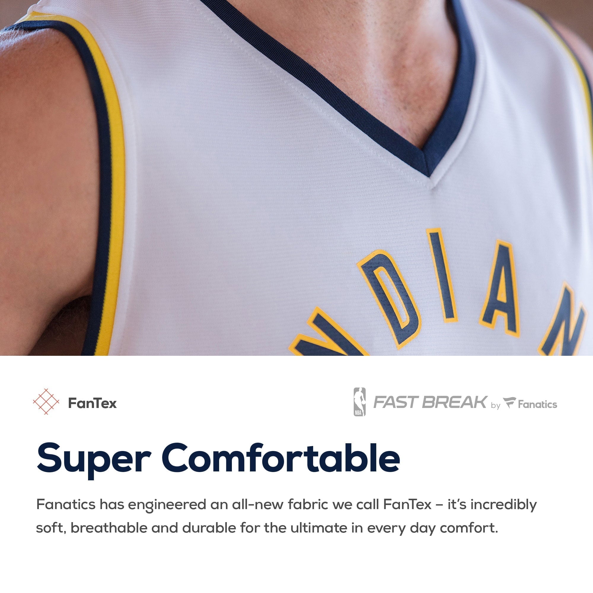 Men's Fanatics Branded Domantas Sabonis Navy Indiana Pacers Fast Break Replica Player Jersey - Icon Edition