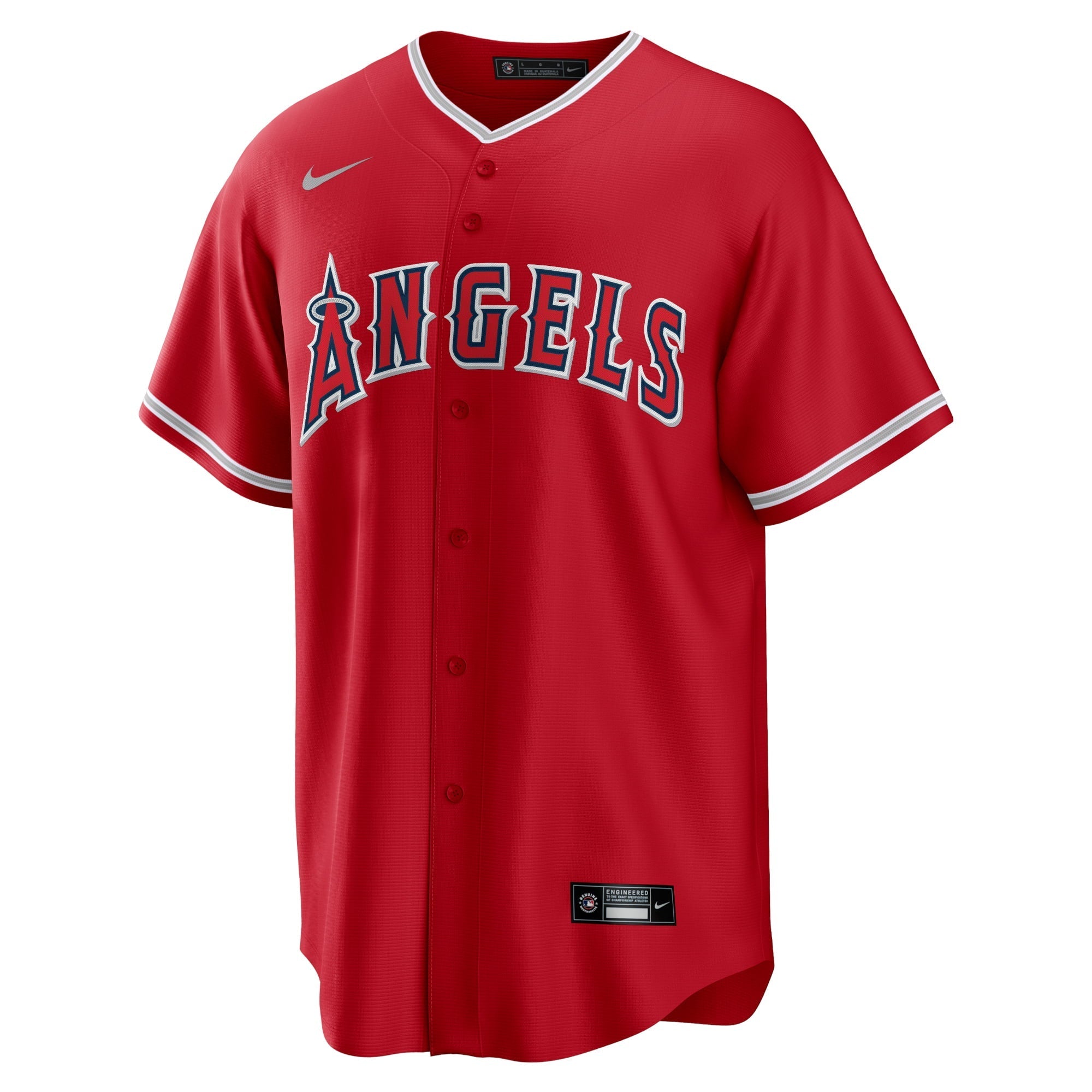Men's Nike Mike Trout Red Los Angeles Angels Alternate Replica Player Name Jersey