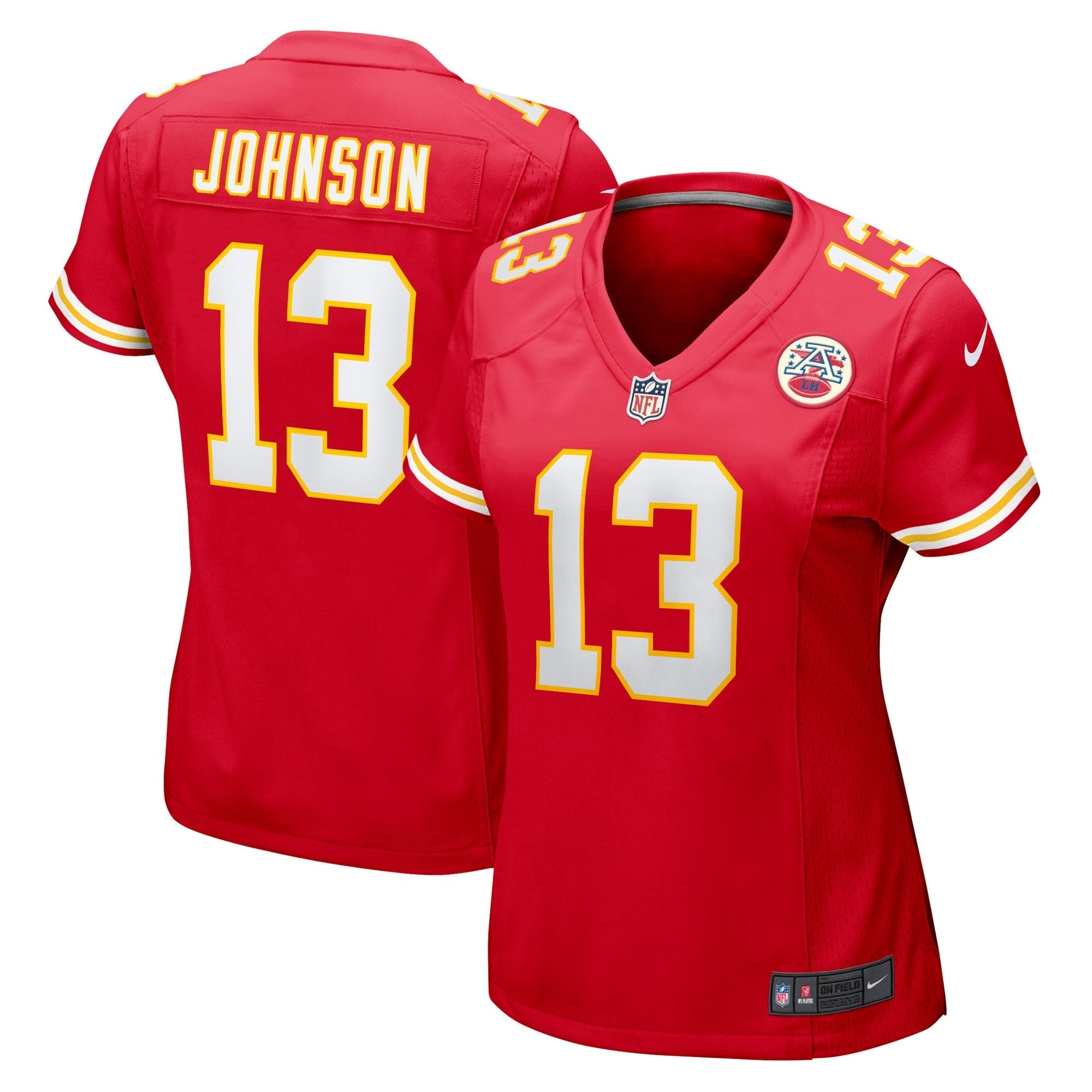 Women's Nike Nazeeh Johnson Red Kansas City Chiefs Game Player Jersey