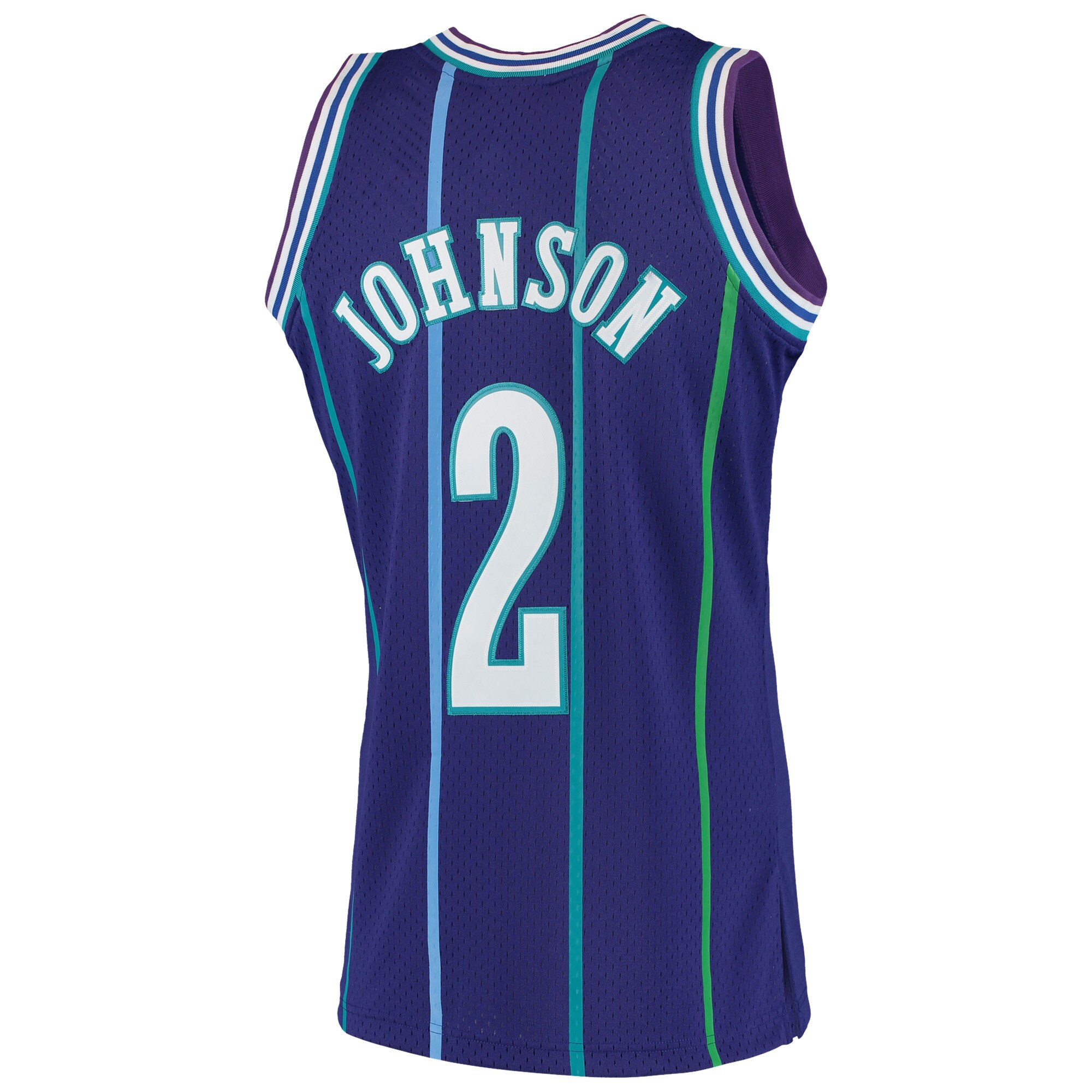 Larry Johnson Charlotte Hornets Mitchell & Ness Hardwood Classics Swingman Jersey - Purple