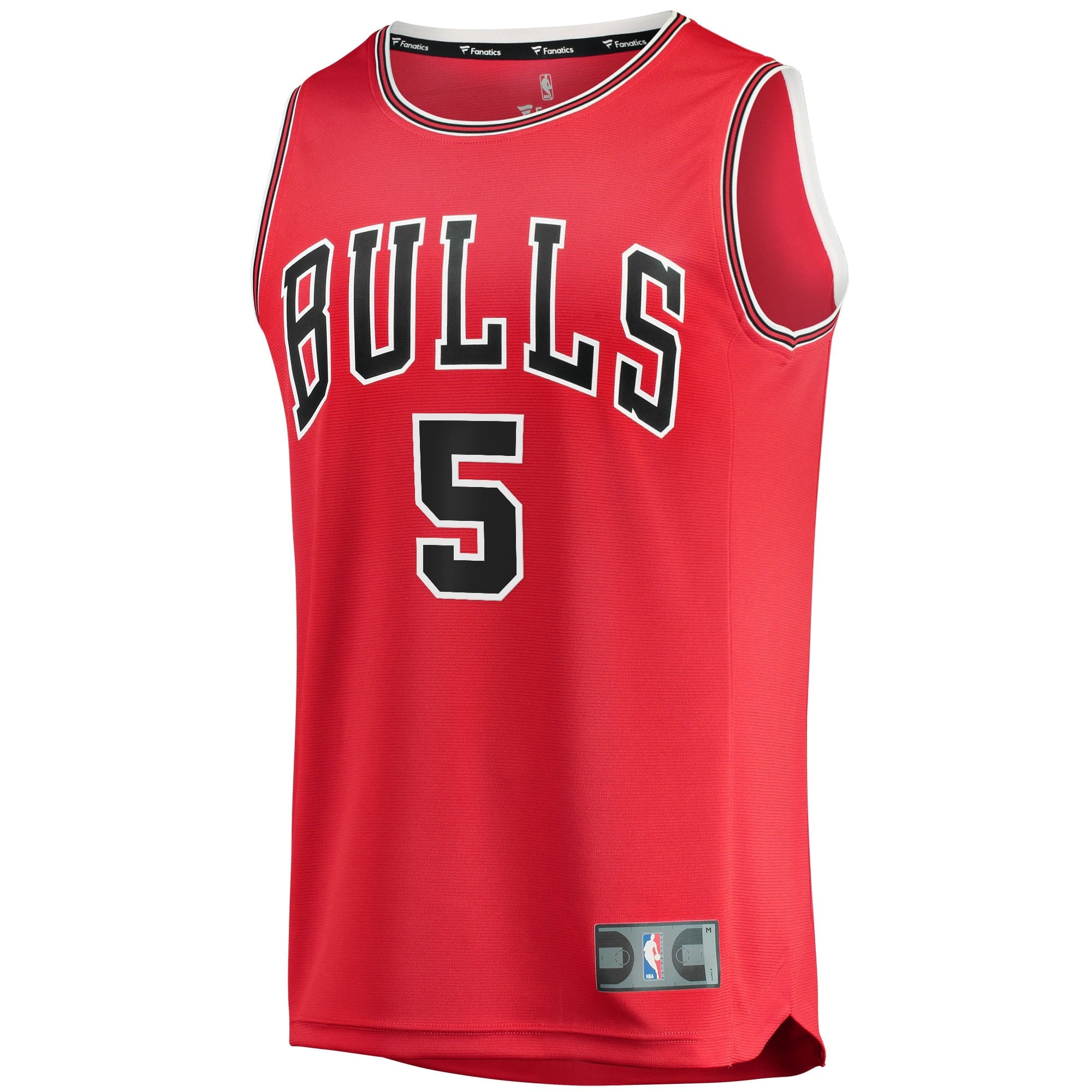 Men's Fanatics Branded Derrick Jones Jr. Red Chicago Bulls 2021/22 Fast Break Replica Jersey - Icon Edition