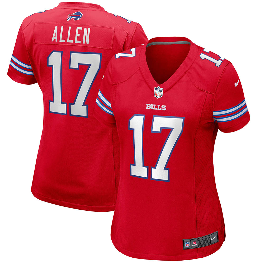 Women's Buffalo Bills Josh Allen Alternate Game Player Jersey Red