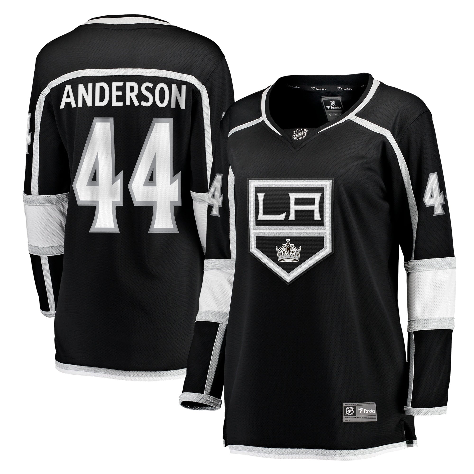 Women's Fanatics Branded Mikey Anderson Black Los Angeles Kings Home Breakaway Player Jersey